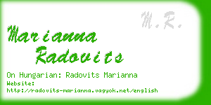 marianna radovits business card